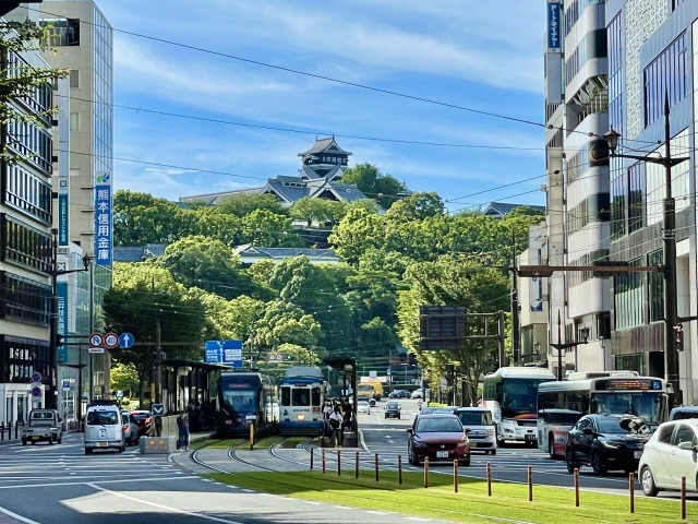 熊本城と市街地